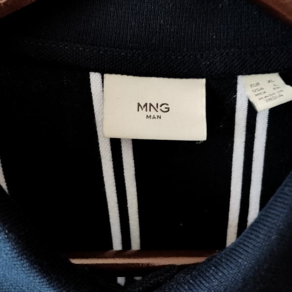 MANGO Striped cotton polo shirt - (XL) - Picture 6 of 11